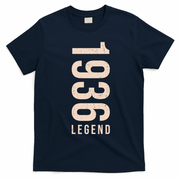 90th Birthday Vintage Legend 1936 T-Shirt - Navy Blue