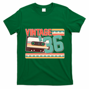 90th Birthday Vintage 1936 Cassette Tape  T-Shirt - Irish Green