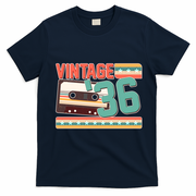 90th Birthday Vintage 1936 Cassette Tape  T-Shirt - Navy Blue