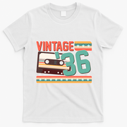 90th Birthday Vintage 1936 Cassette Tape  T-Shirt - White