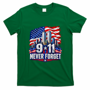 9/11 Never Forget 25th Anniversary September 11th T-Shirt - Irish Green