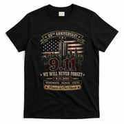 9.11 We Will Never Forget 25th Anniversary T-Shirt - Black