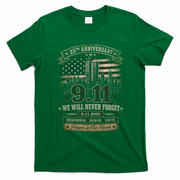 9.11 We Will Never Forget 25th Anniversary T-Shirt - Irish Green