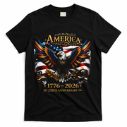 America 250th Anniversary 1776-2026 American Eagle T-Shirt - Black