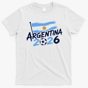 Argentina 2026 World Soccer Fan Apparel T-Shirt - White