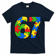 Autism 67 Puzzle 6-7 Meme Six Seven T-Shirt - Navy
