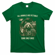 All Animals Are Pettable Some Only Once Vintage Nature T-Shirt - Irish Green
