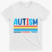 Autism Awareness Acceptance Inspirational T-Shirt - White
