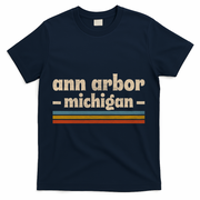 Ann Arbor Michigan Retro T-Shirt - Navy