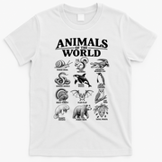 All Animals Of The World Vintage Funny Animal Meme T-Shirt - White