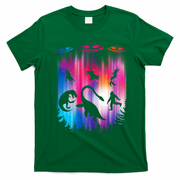 Alien Abduction Trex Loch Ness Bigfoot Funny Ufo T-Shirt - Irish Green