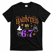 Aunted By 6-7 Halloween Math Teacher 67 Meme T-Shirt - Black