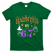 Aunted By 6-7 Halloween Math Teacher 67 Meme T-Shirt - Irish Green