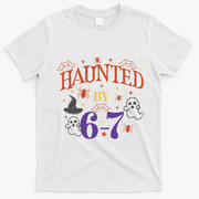 Aunted By 6-7 Halloween Math Teacher 67 Meme T-Shirt - White