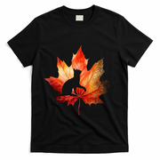 Autumn Cat Fall Lover T-Shirt - Black