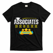 Associates Degree Graduation Senior Celebration Grad Party T-Shirt - Black