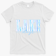 Ake Days Striped Summer Preppy Cottage Coastal T-Shirt - White