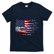 Air Force 250 Years USA Flag 250th Anniversary  T-Shirt - Navy