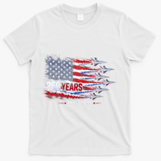 Air Force 250 Years USA Flag 250th Anniversary  T-Shirt - White
