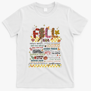 Autumn Fall Graphic T-Shirt - White
