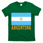 Argentina Flag Graphic Vintage T-Shirt - Green