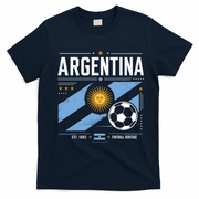 Argentina Football Heritage Vintage Soccer T-Shirt - Navy Blue