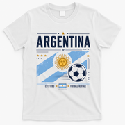 Argentina Football Heritage Vintage Soccer T-Shirt - White