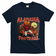 Alabama Football Halloween Pumpkin Player Spooky Alabama T-Shirt - Navy Blue