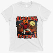 Alabama Football Halloween Pumpkin Player Spooky Alabama T-Shirt - White