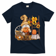 Autumn Gnome Cute Fall Season T-Shirt - Navy