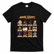Animal Groups Unveiled Educational Wildlife T-Shirt - Black