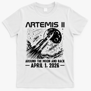 Artemis II Around The Moon And Back 2026 T-Shirt - White