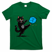 Anti ICE Funny Cat Kicking ICE  T-Shirt - Irish Green