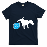 Anti ICE Funny Dog Peeing On ICE T-Shirt - Navy Blue
