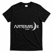 Artemis II Launch To The Moon Space Mission 2026 T-Shirt - Black