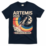 Artemis II Launch Back To The Moon 2026 T-Shirt - Navy