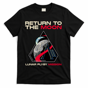 Artemis II Return To The Moon Lunar Flyby Mission 2026 T-Shirt - Black