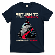 Artemis II Return To The Moon Lunar Flyby Mission 2026 T-Shirt - Navy