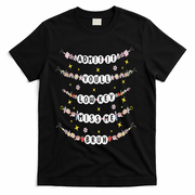 Admit It Youll Lowkey Miss Me Bruh Bracelets Teacher T-Shirt - Black
