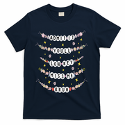 Admit It Youll Lowkey Miss Me Bruh Bracelets Teacher T-Shirt - Navy