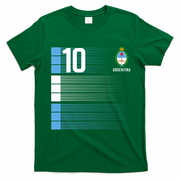Argentina Jersey 10 Soccer World T-Shirt - Irish Green