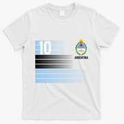 Argentina Jersey Number 10 Soccer Fan T-Shirt - White