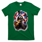 Abraham Lincoln Abe Lincoln Playing Guitar T-Shirt - Green