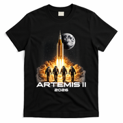 Artemis Launch To The Moon Astronaut Explorer T-Shirt - Black