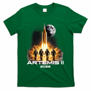 Artemis Launch To The Moon Astronaut Explorer T-Shirt - Green