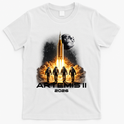 Artemis Launch To The Moon Astronaut Explorer T-Shirt - White