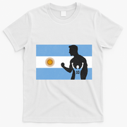 Argentina Number 10 Flag Soccer Player T-Shirt - White