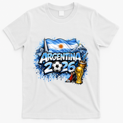 ARGENTINA North America Soccer Tournament 2026 T-Shirt - White