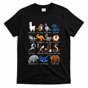 Animals Of The World Rare Exotic Funny T-Shirt - Black