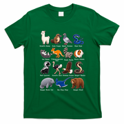 Animals Of The World Rare Exotic Funny T-Shirt - Irish Green